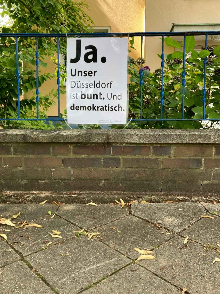 Ja. Unser Düsseldorf ist bunt. Und demokratisch.